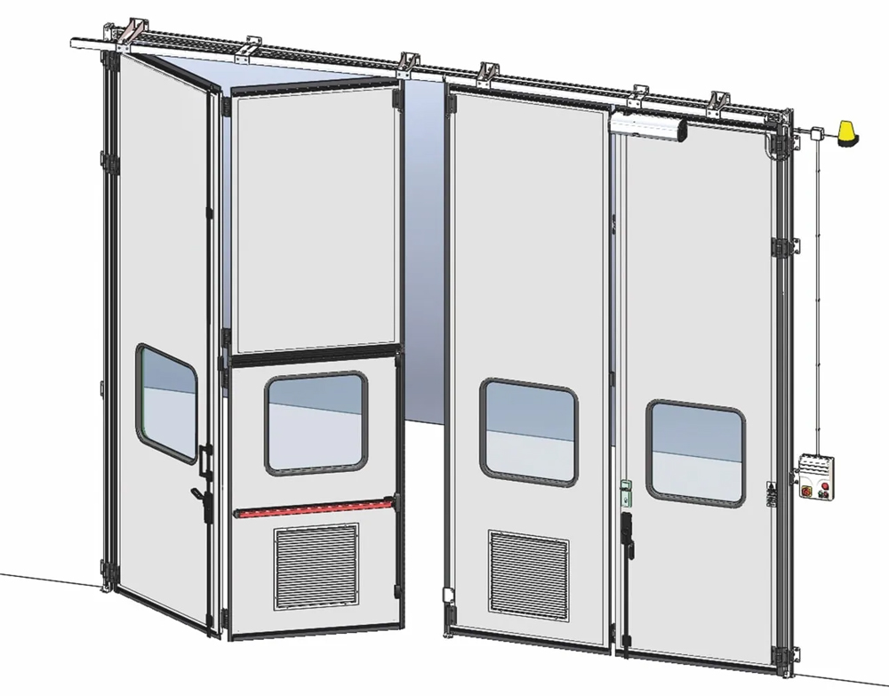 Technical diagram of Samson Adone Insulated folding door