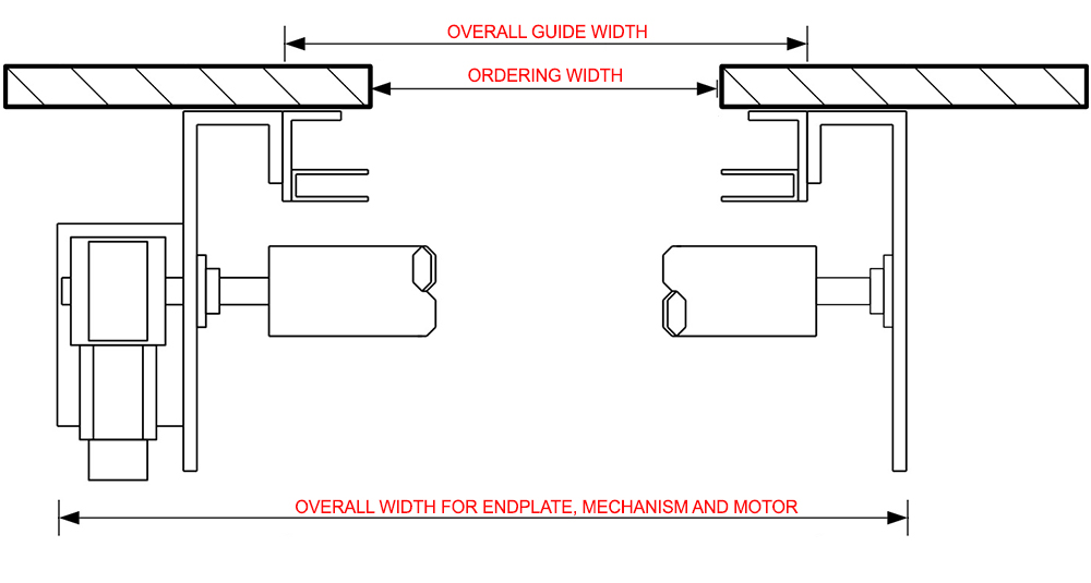 SeceuroDoor Measuring Diagram_ Traditional Format with Tube Drive Motor