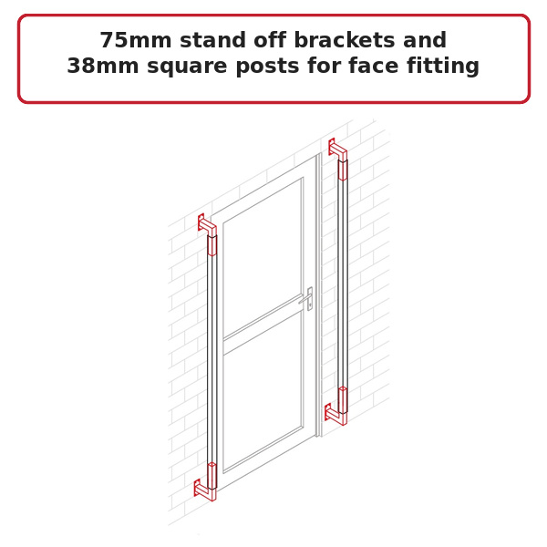 75mm stand off spacer brackets ad posts for face fit