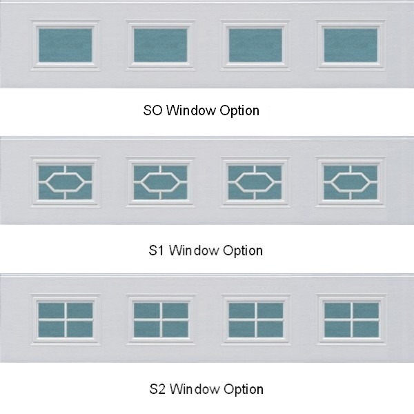 LTE42 S Panelled White Woodgrain (standard sizes) Hormann Steel