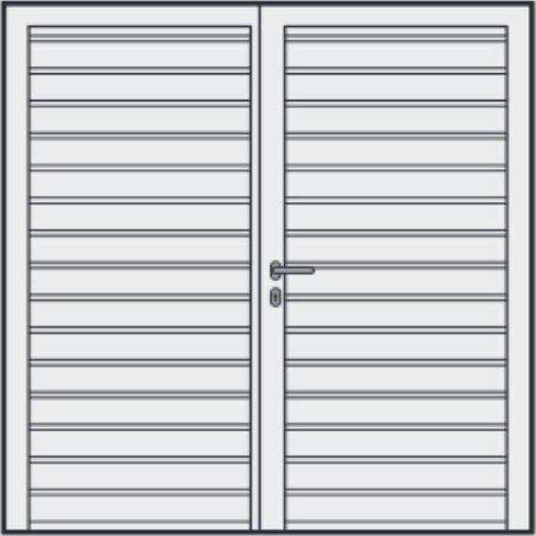 Hormann NT60 S Ribbed Woodgrain RAL Colour Side Hinged Hormann Steel