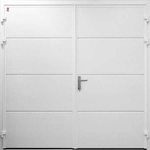 Carteck Solid Horizontal Carteck Steel Side Hinged Garage Doors